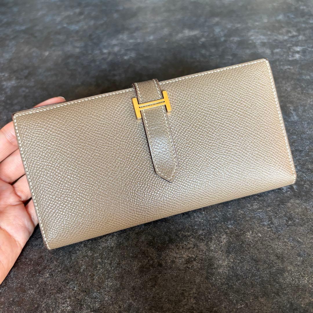 HERMES ベアン 二つ折り財布 箱付き
