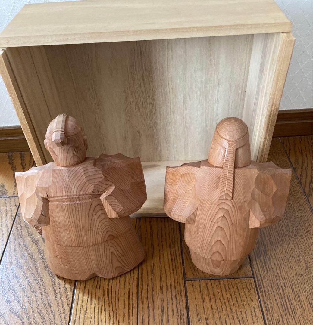 一刀彫　高砂人形