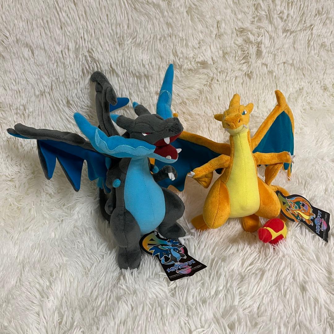 ポケモンセンター ぬいぐるみ メガリザードンX メガリザードンY　タグ付き