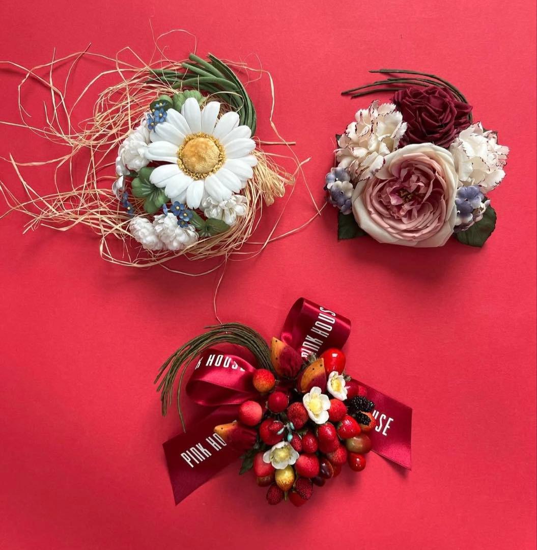 ピンクハウス 50周年記念 PINK HOUSE×アトリエ染花】コサージュ