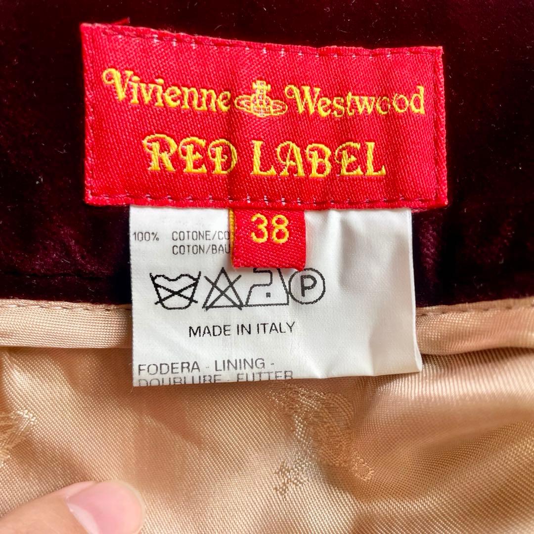 【ヴィヴィアンウエストウッドレッドレーベル】ベロア タイトスカート オーブ 38