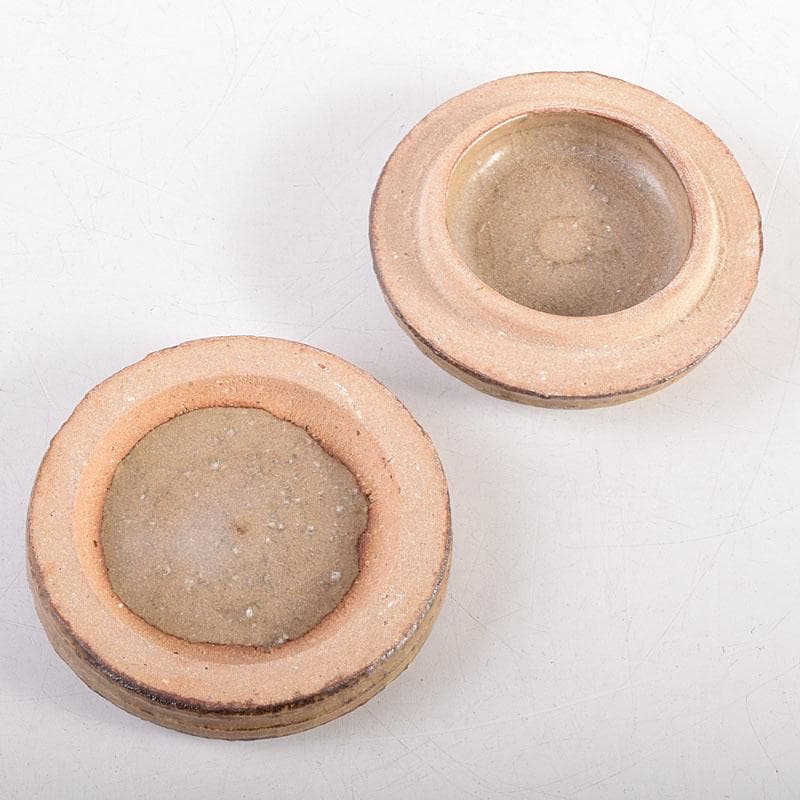 茶道具　木村盛伸作　灰釉　香合　共布共箱　V　8318