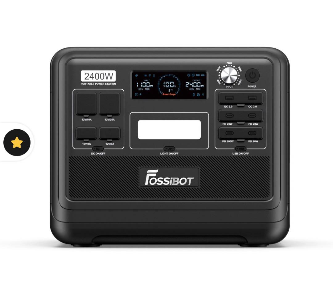 FOSSiBOT ポータブル電源 F2400 大容量 2048Wh/2400W