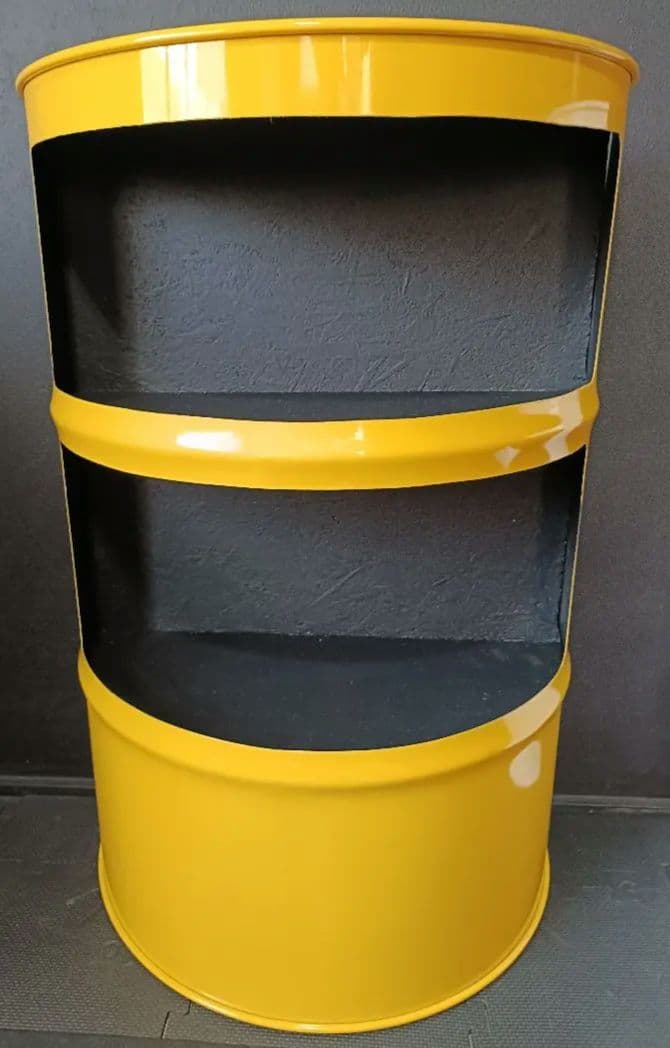 200㍑ドラム缶RemakeアートBOX(イエロー)