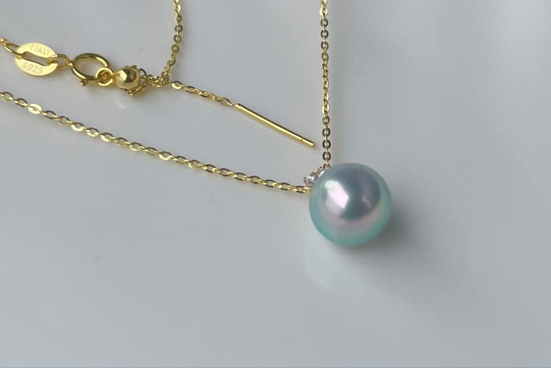 黒蝶真珠 K18ペンダントトップ モアサナイト 奇跡の一粒 南洋パールネックレス