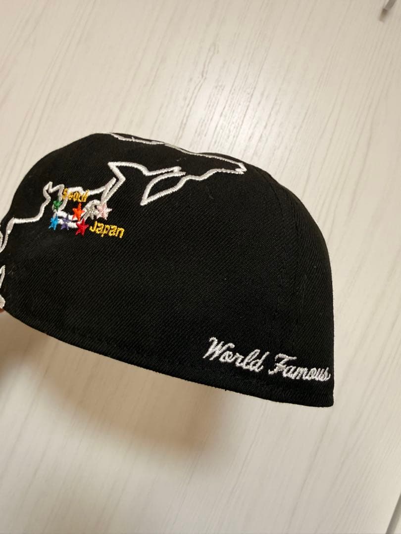 Supreme 地図刺繍 ベースボールキャップ 黒