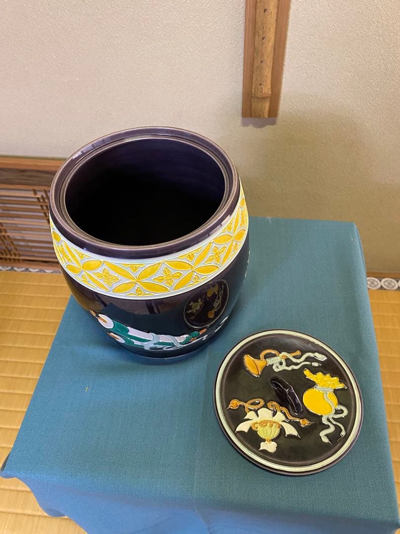 ⭐️本日限定⭐️茶道具/皆具 平安翠春 紫交趾 共箱