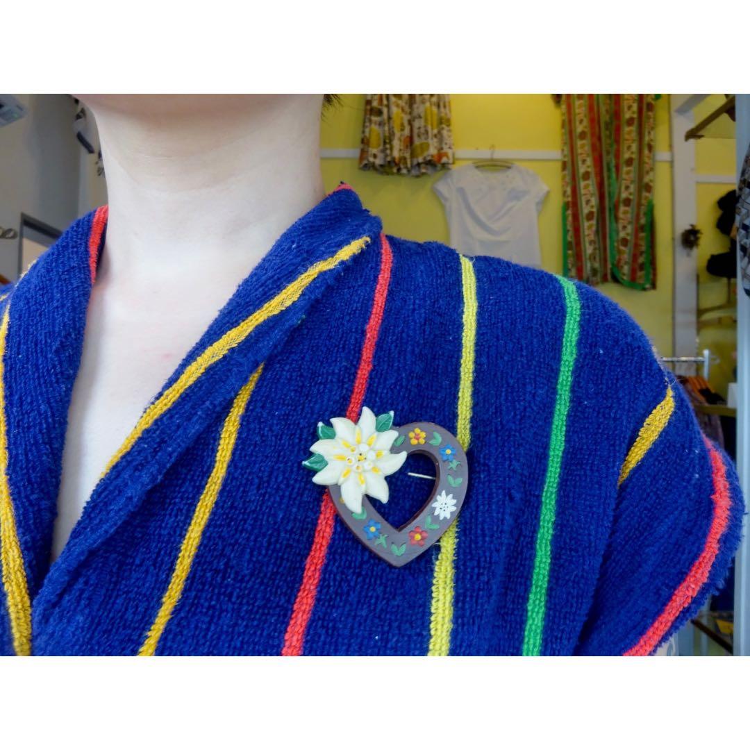 〜1950's ヴィンテージ ブローチ エーデルワイス ユーロ ブロカント