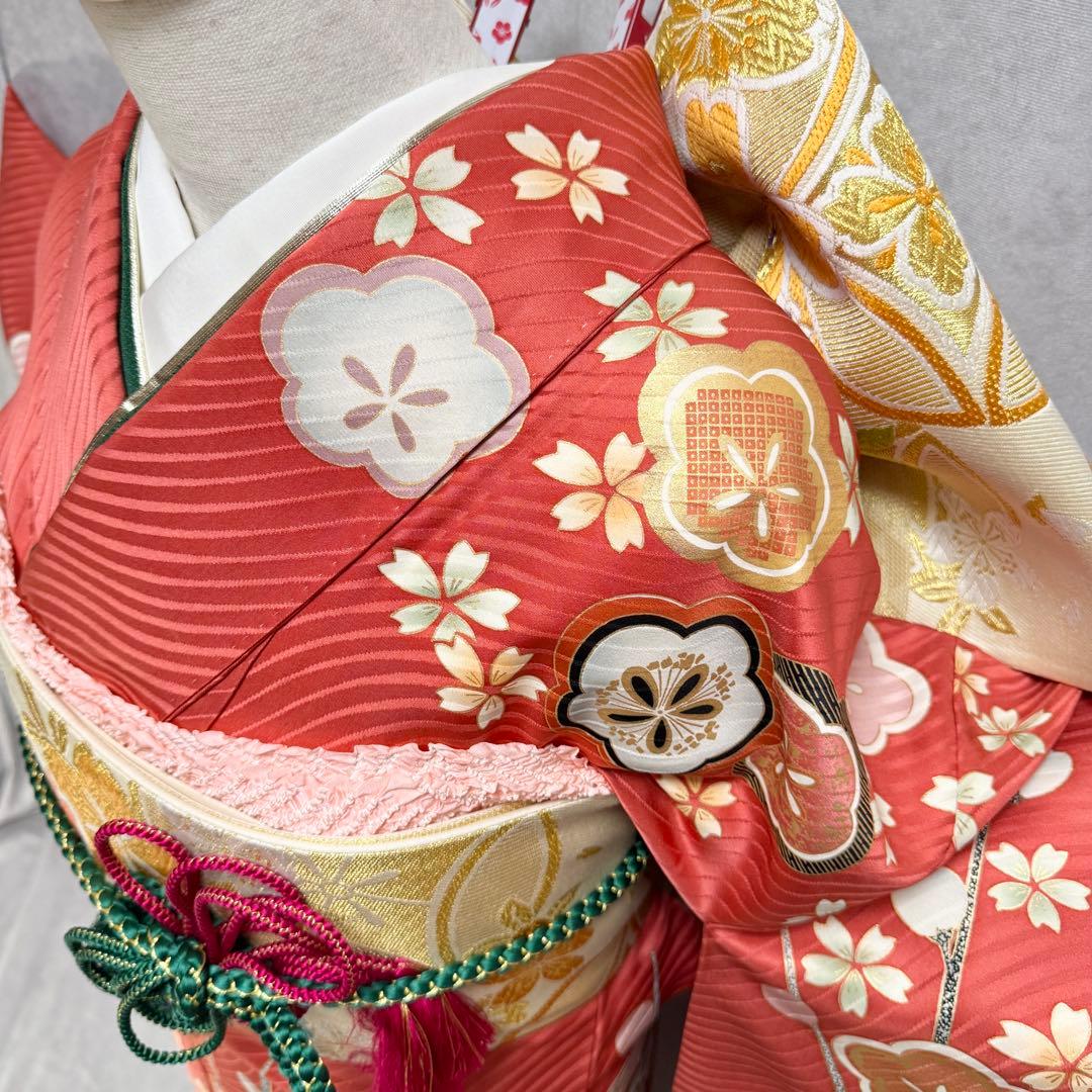振袖フルセット　正絹　❤︎可愛い❤︎　155〜165　ピンク