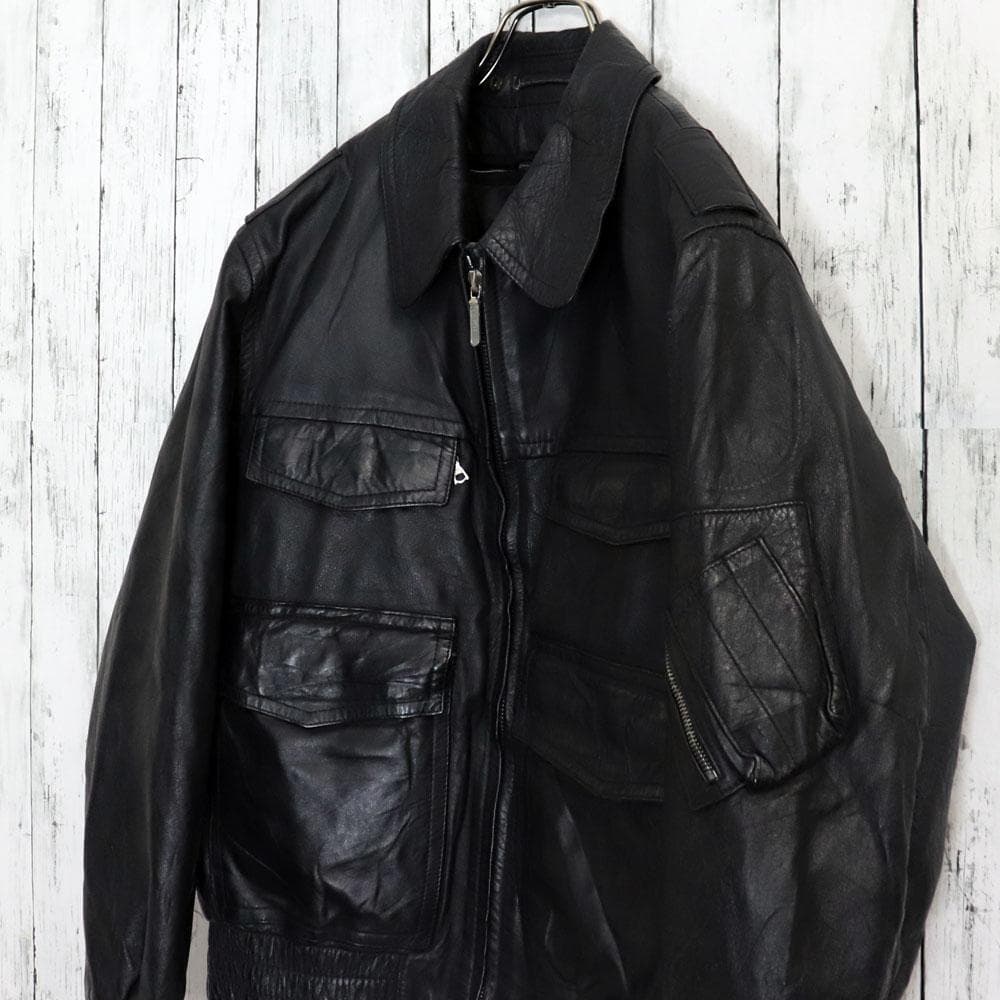 90's HACKEL&CO ドイツ警察 レザーポリスマンジャケット ライナー付