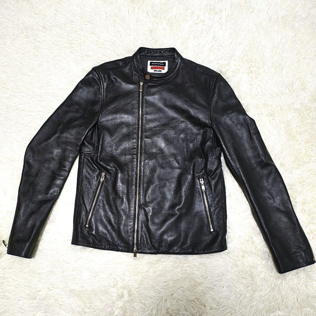 メゾンスペシャル 2WAY アクティブ シングルライダース レザージャケット