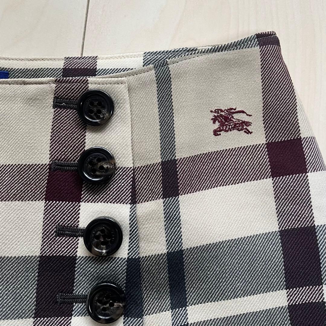 Y2K バーバリーブルーレーベル チェック キュロット パンツ ミニスカート