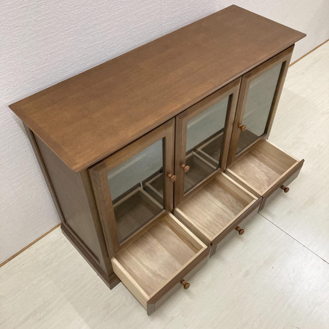 起立木工　ナラ材　サイドボード　キャビネット　書棚　本棚