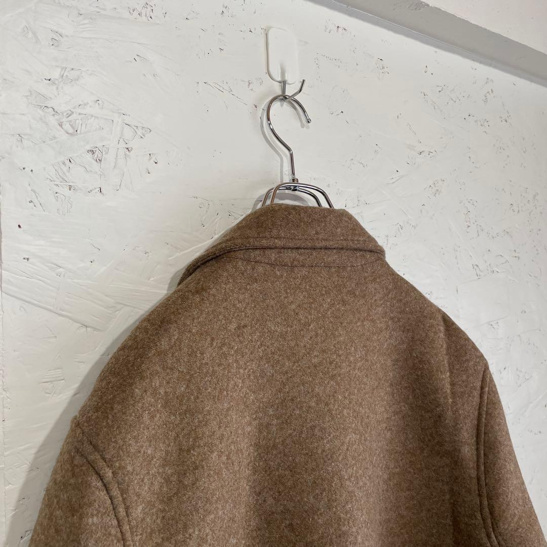 【HENRIK VIBSKOV】ボンディングオーバーサイズコート　ブラウン　M