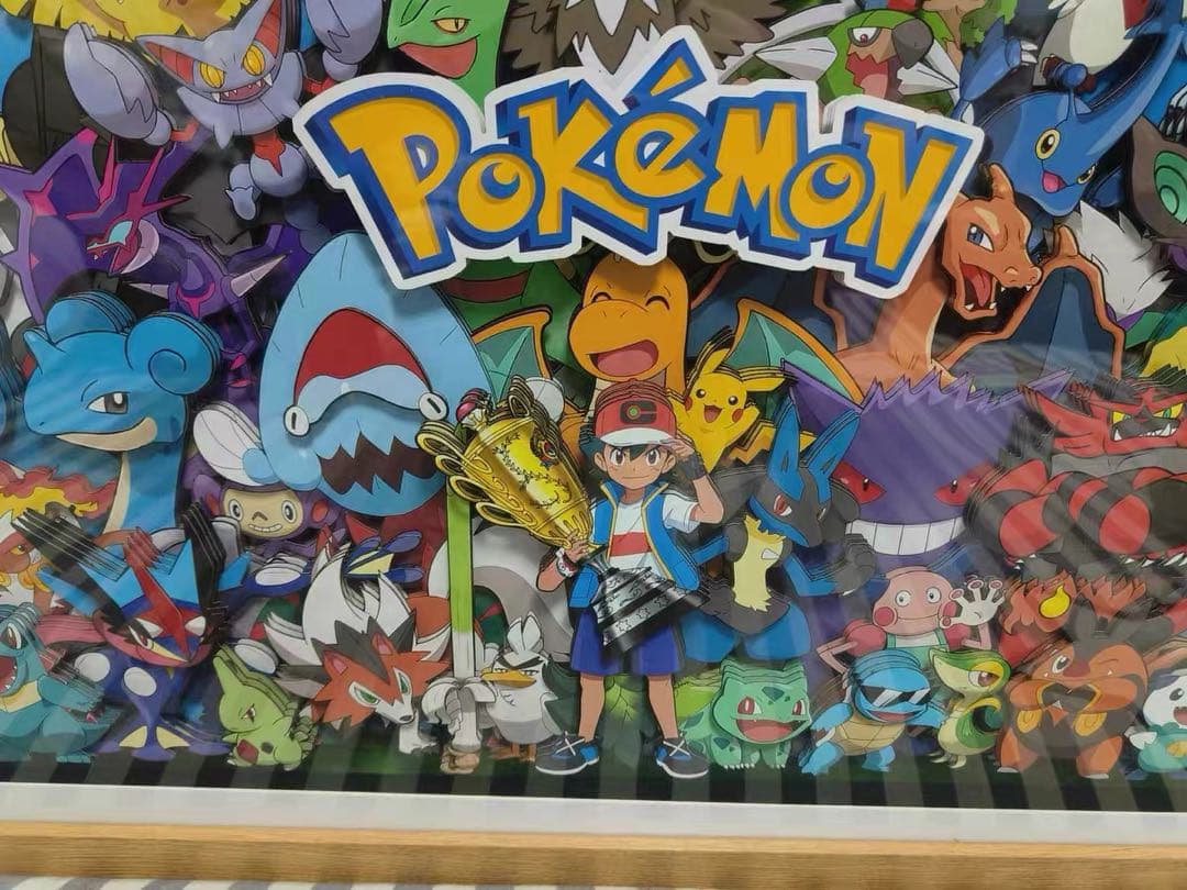 稀に美品，ポケモン アートプリント フレーム付き