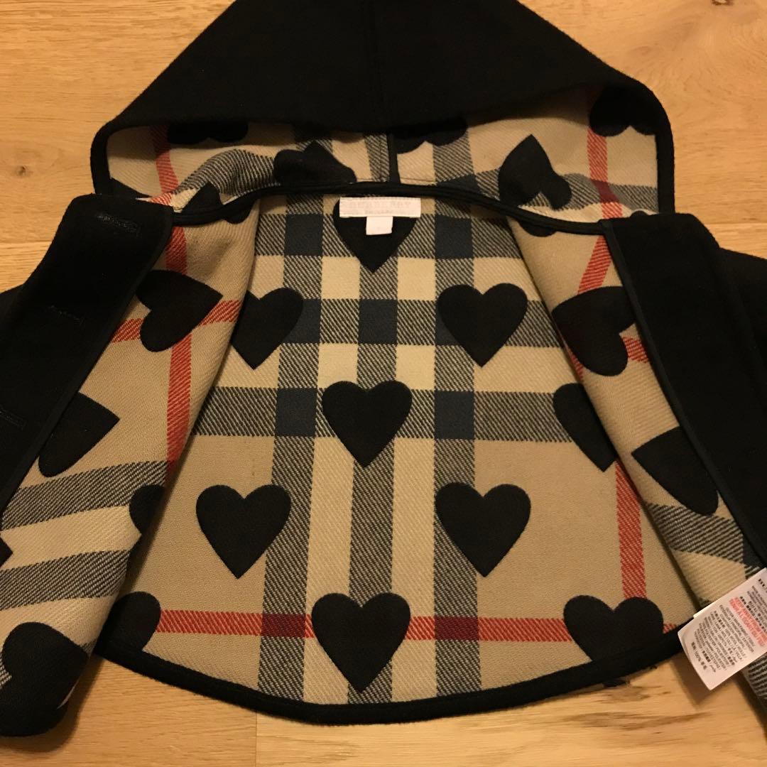BURBERRY♡チェック ハート ポンチョ ケープ♡サイズS