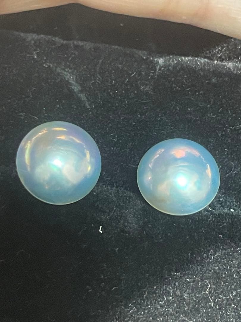 18k，天然マベパールピアス