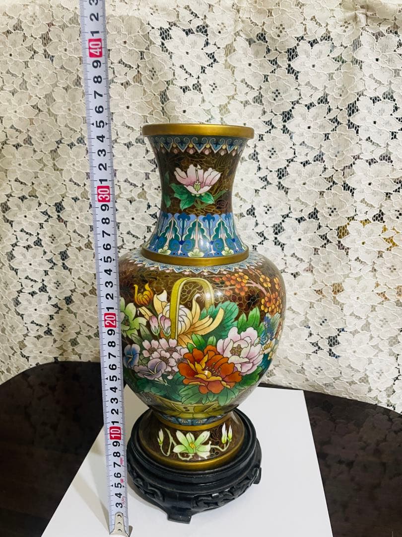 中国七宝焼　大きめの花瓶