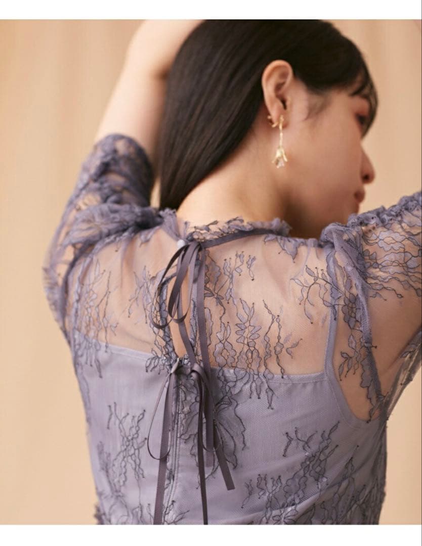 JILL by JILL STUART バイカラーレースドレス