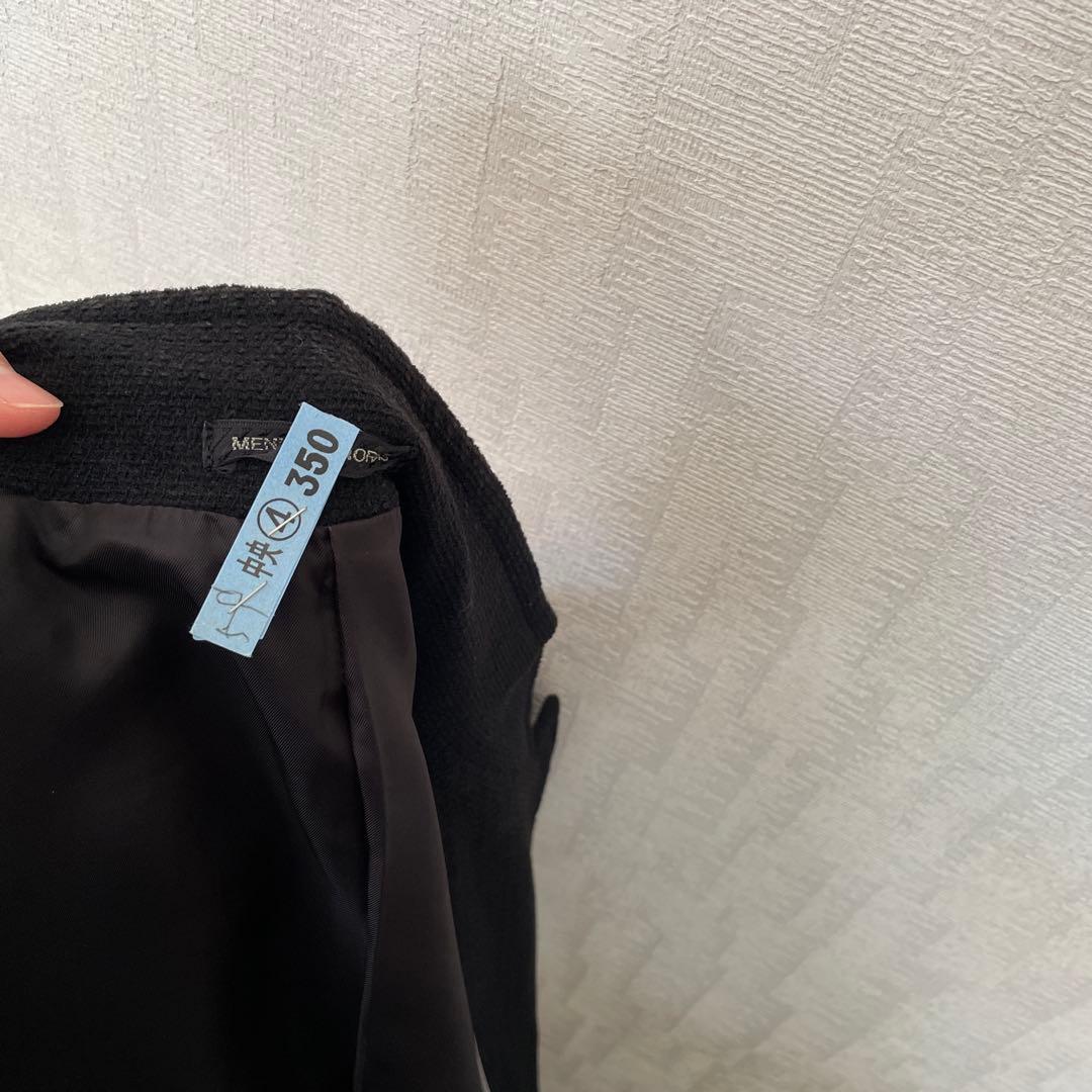 【美品】MEN’S TENORAS スタンドカラーコート L ブラック