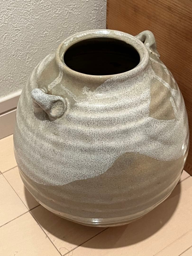 七代  岡田仙舟  萩焼　花瓶