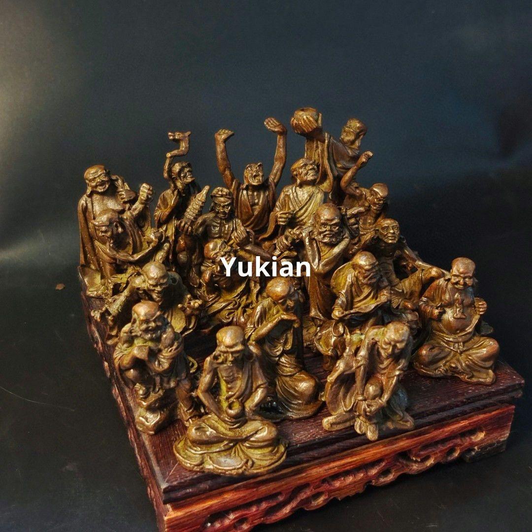 銅製 十八羅漢家 装飾 茶道具 香道具 装飾品 工芸品 美術品