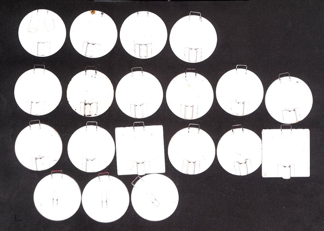 鉄道：南海電車・阪急電車　ミニチュア運行標識（行先表示板）直径約6.5cm