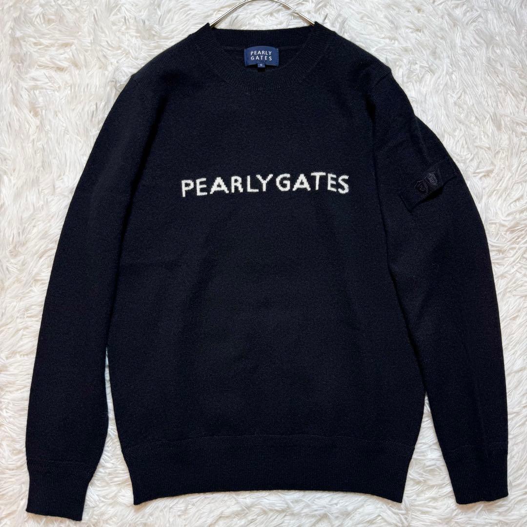 のんたろう様未使用級 パーリーゲイツ カシミヤ100% ニット セーター ロゴ刺