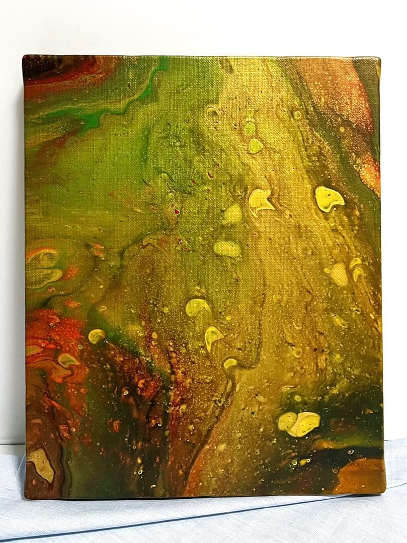 【2022年製作#3】現代アート　抽象画　フルイドアート　アクリル画