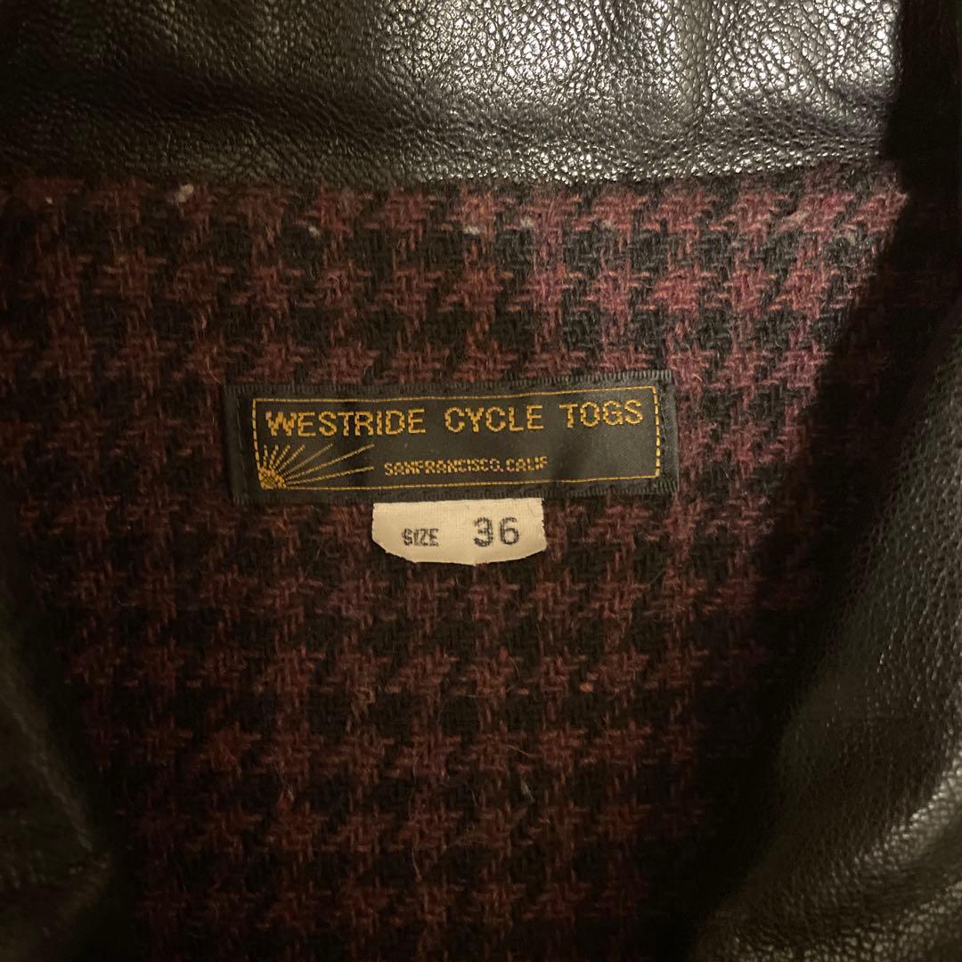 WESTRIDE ウエストライド　ゴートスキン　シングルライダース　36