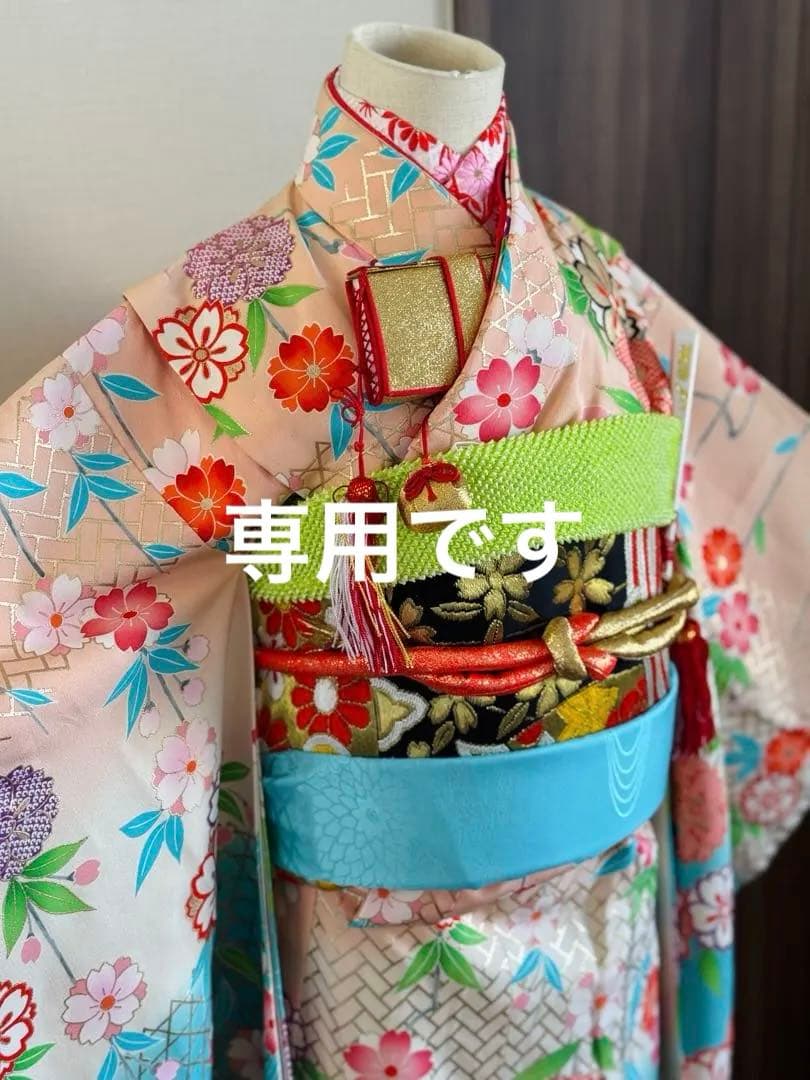 専用です★正絹　枝垂れ桜の華やかな7歳着物フルセット