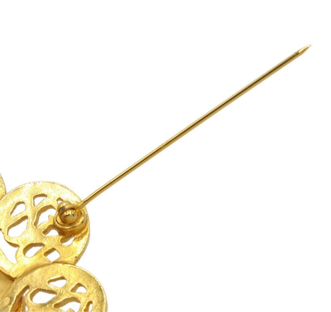 R2539 美品 シャネル ココマーク フラワーモチーフ ブローチ