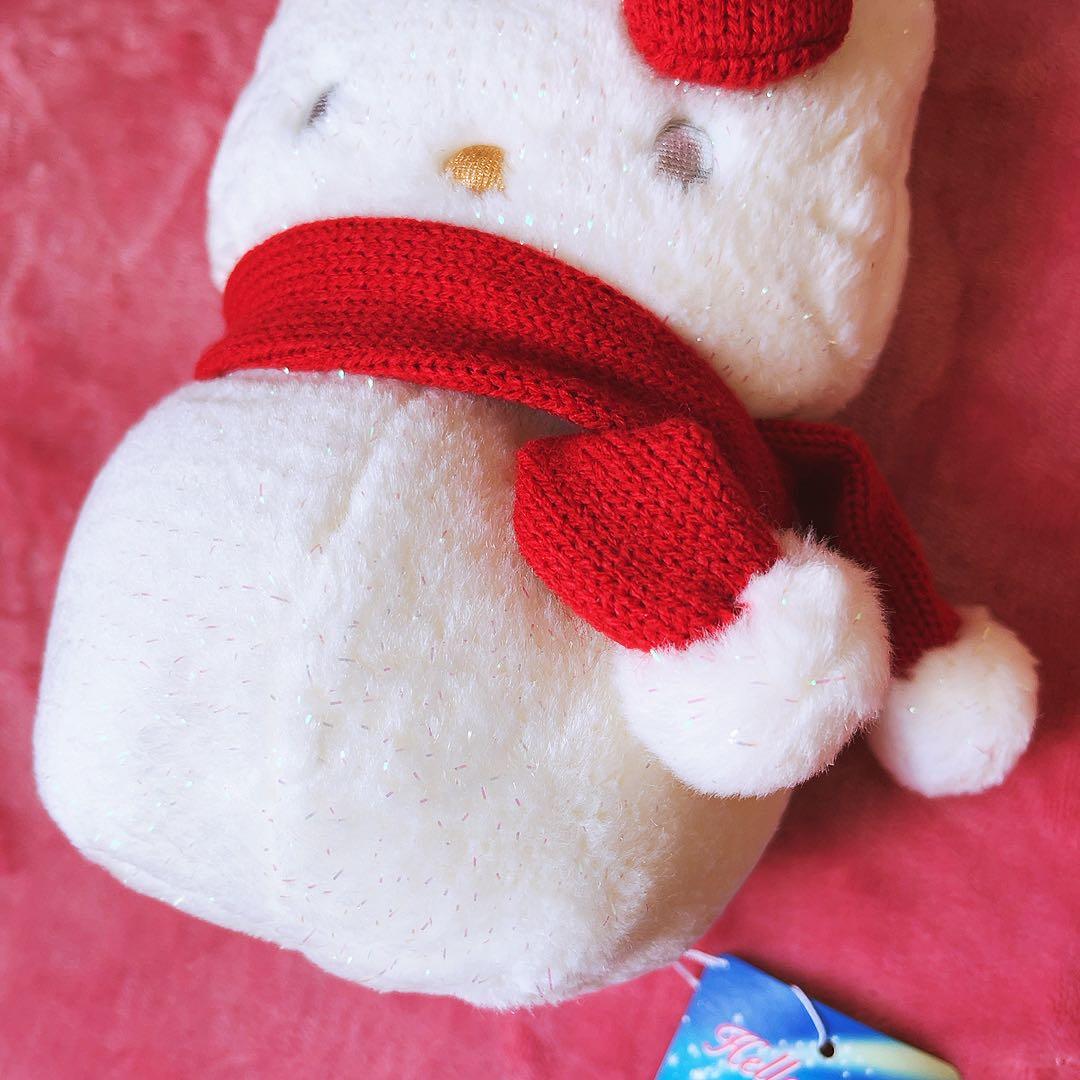 希少レア　ハローキティ　雪だるま　ぬいぐるみ　ラメ　日本限定　サンリオ　2000