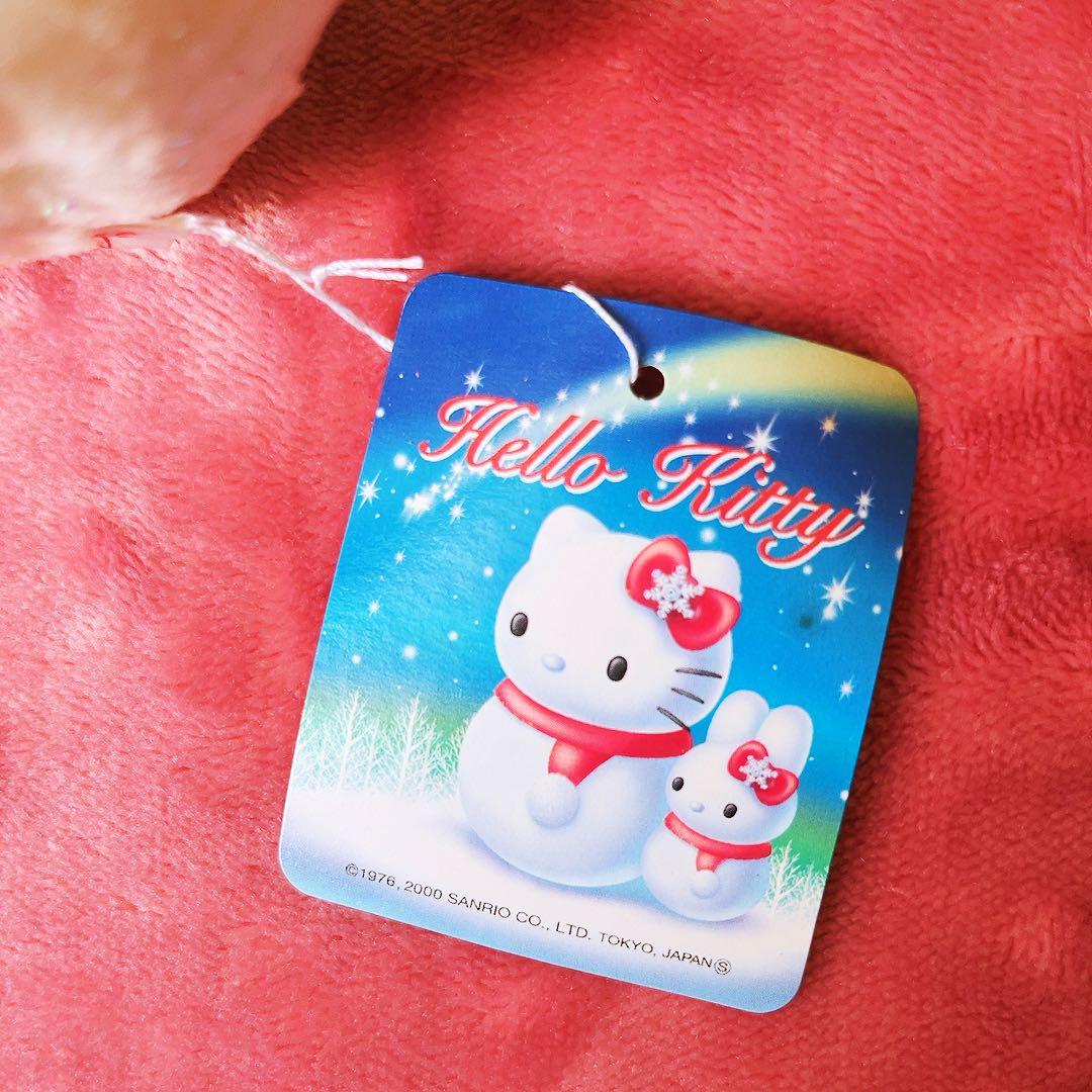 希少レア　ハローキティ　雪だるま　ぬいぐるみ　ラメ　日本限定　サンリオ　2000
