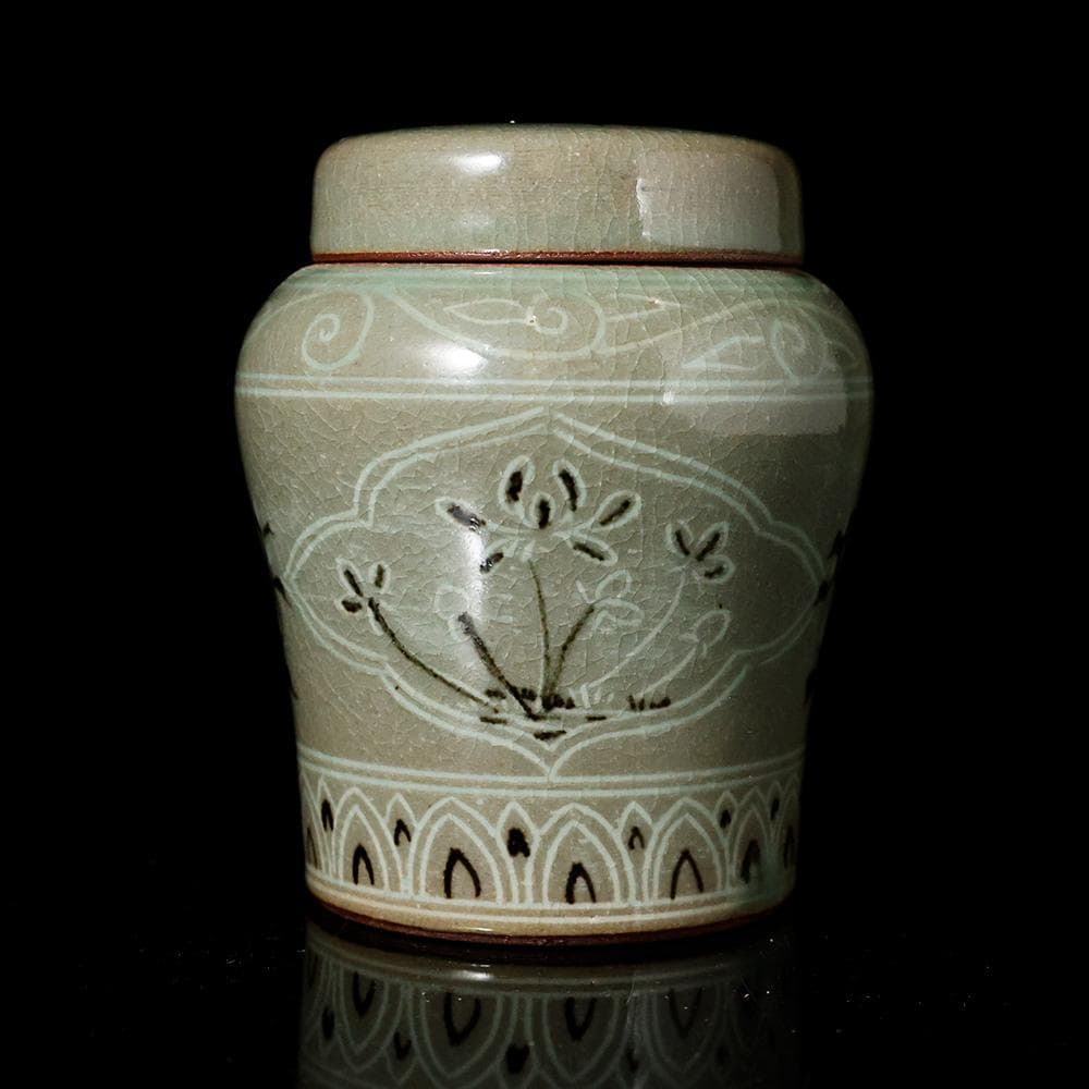 T 妙見 妙見窯 高麗写 底款 茶入 茶器 煎茶道具