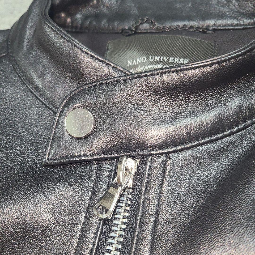 y2様 ナノユニバース シングルライダース レザージャケット 羊革 L