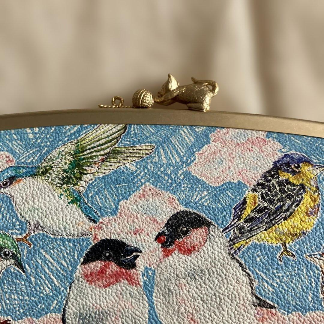 新品未使用 SAKURAYAMA 財布 鳥の声音 ウォレット がま口 鳥 トリ