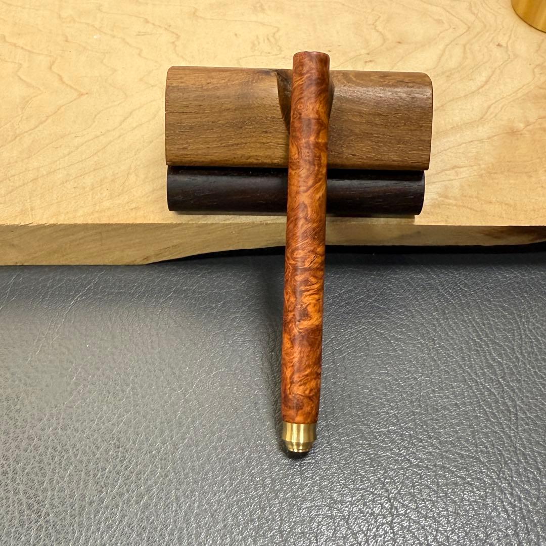 ◉プリンプリンω　147本花梨瘤PG-5用カスタム木軸　低重心ダブルR真鍮