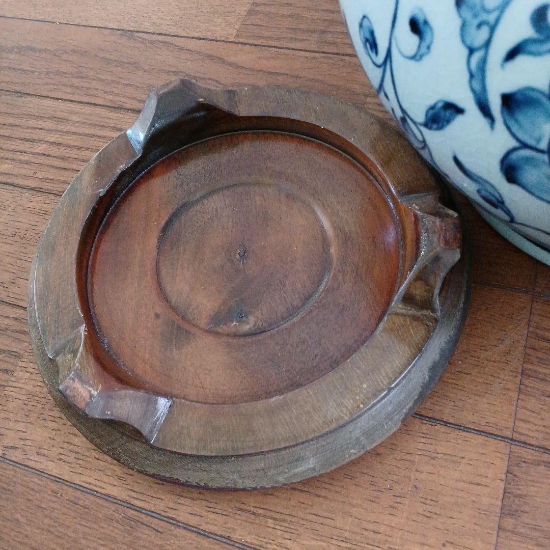 中国骨董花瓶 獅子の持ち手付き