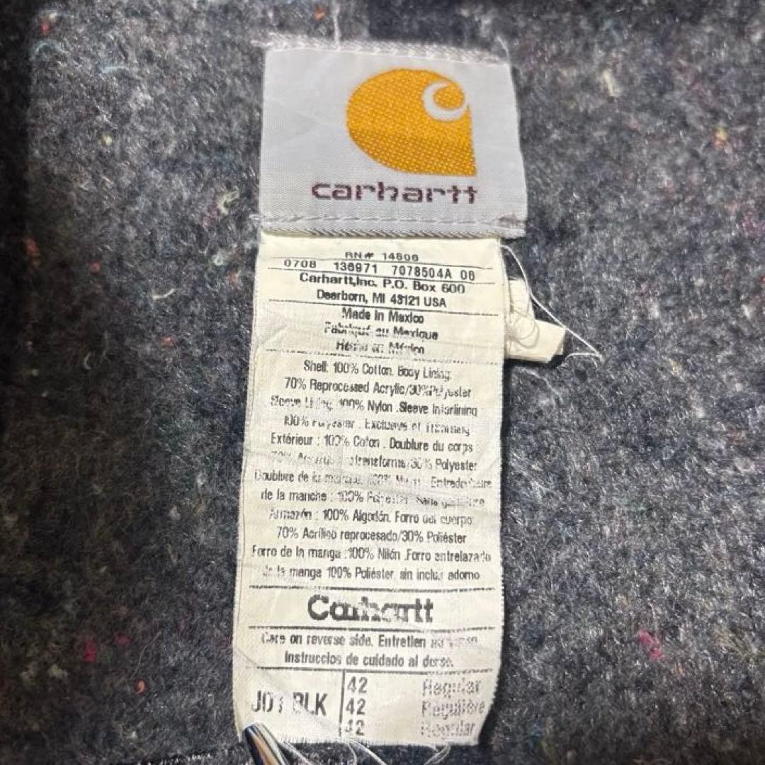 【レア】 Carhartt デトロイトジャケット 刺繍 ブラック 42 J01