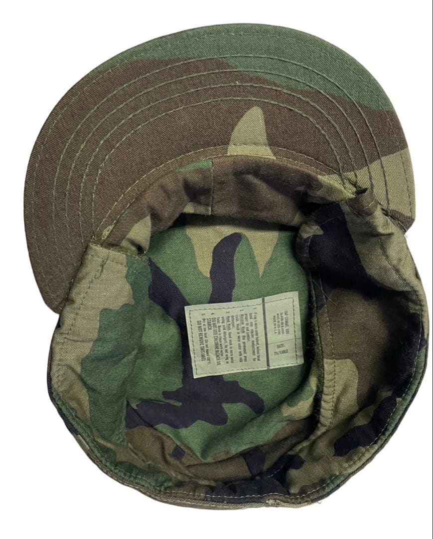 米軍陸軍本物ウッドランド迷彩キャップ89年官給品7-1\2サイズ未使用品