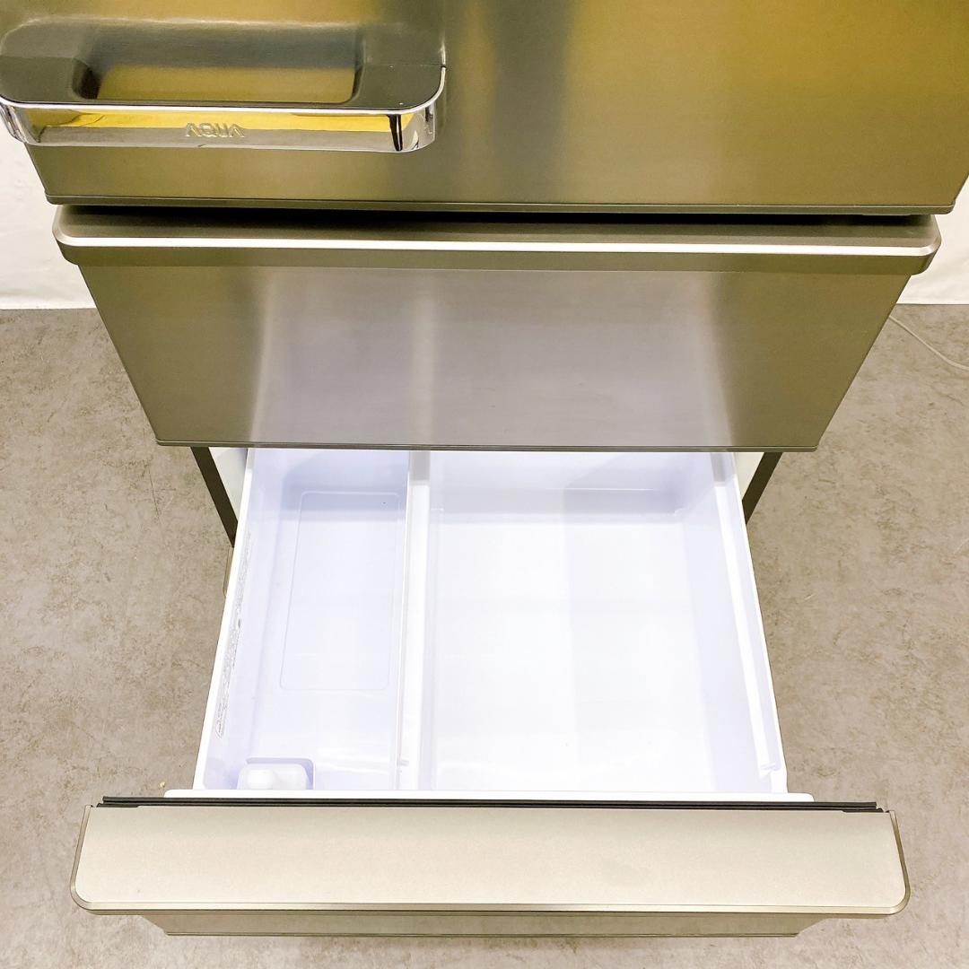 2020年製　AQUA ノンフロン冷凍冷蔵庫 AQR-V43J(S) 430L