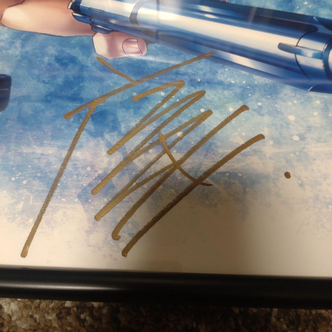 ブラックラグーン　レヴィ　複製原画　直筆サイン入り