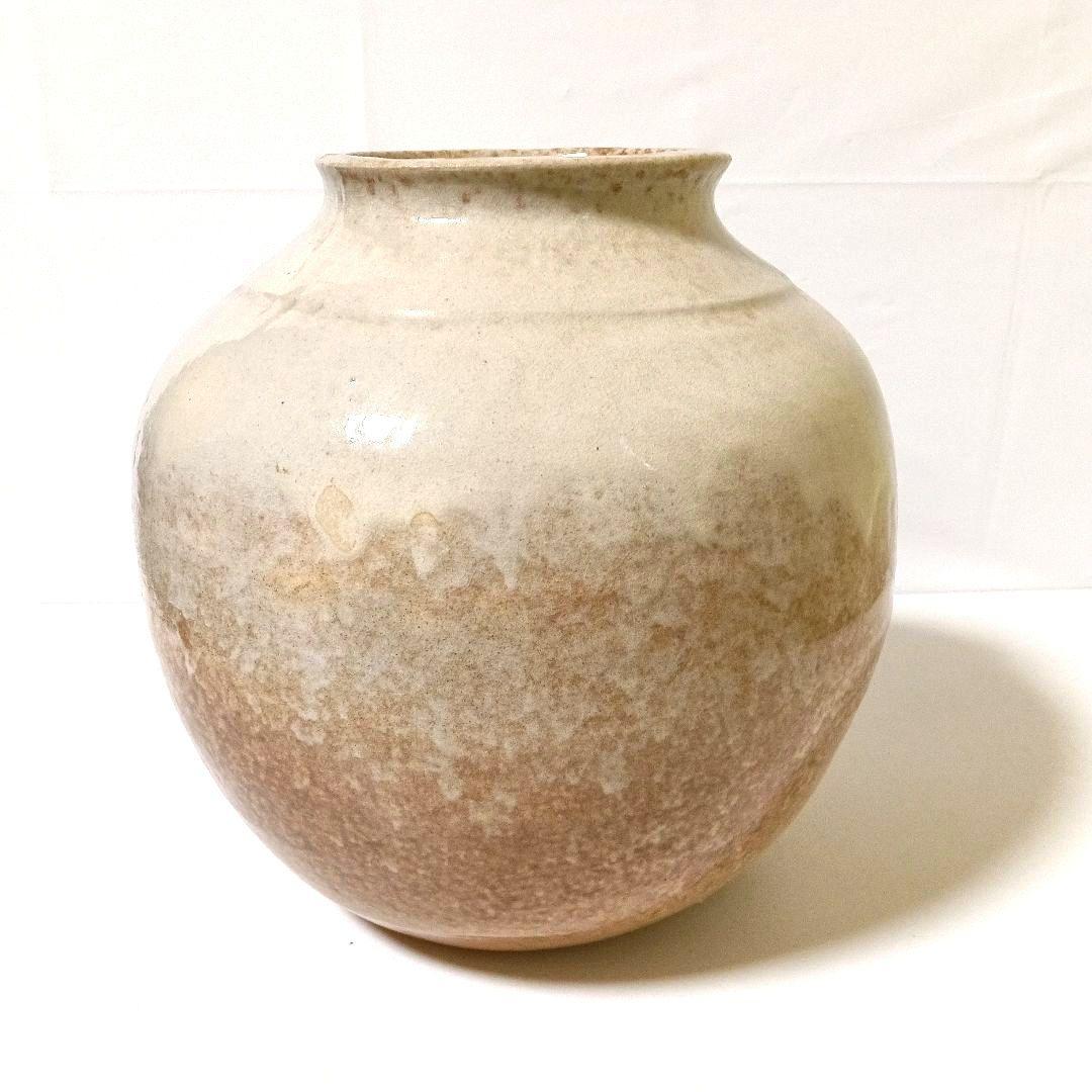 希少 大型 萩焼 池部静山作 細密龍彫花瓶