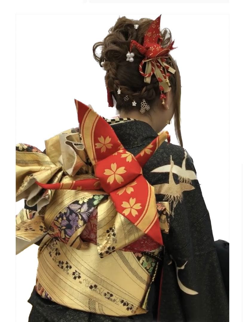 あそ美や　折り鶴帯（オーダー）