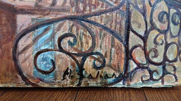 美術品佐原光画伯の油絵F6号真作