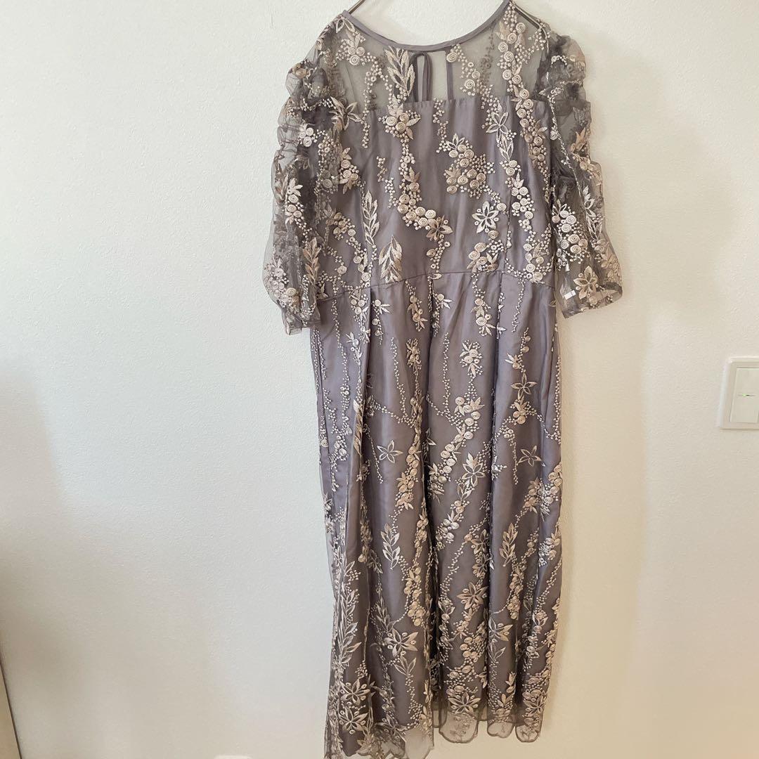 niana ニアナ 刺繍レース バックリボン パーティードレス 結婚式