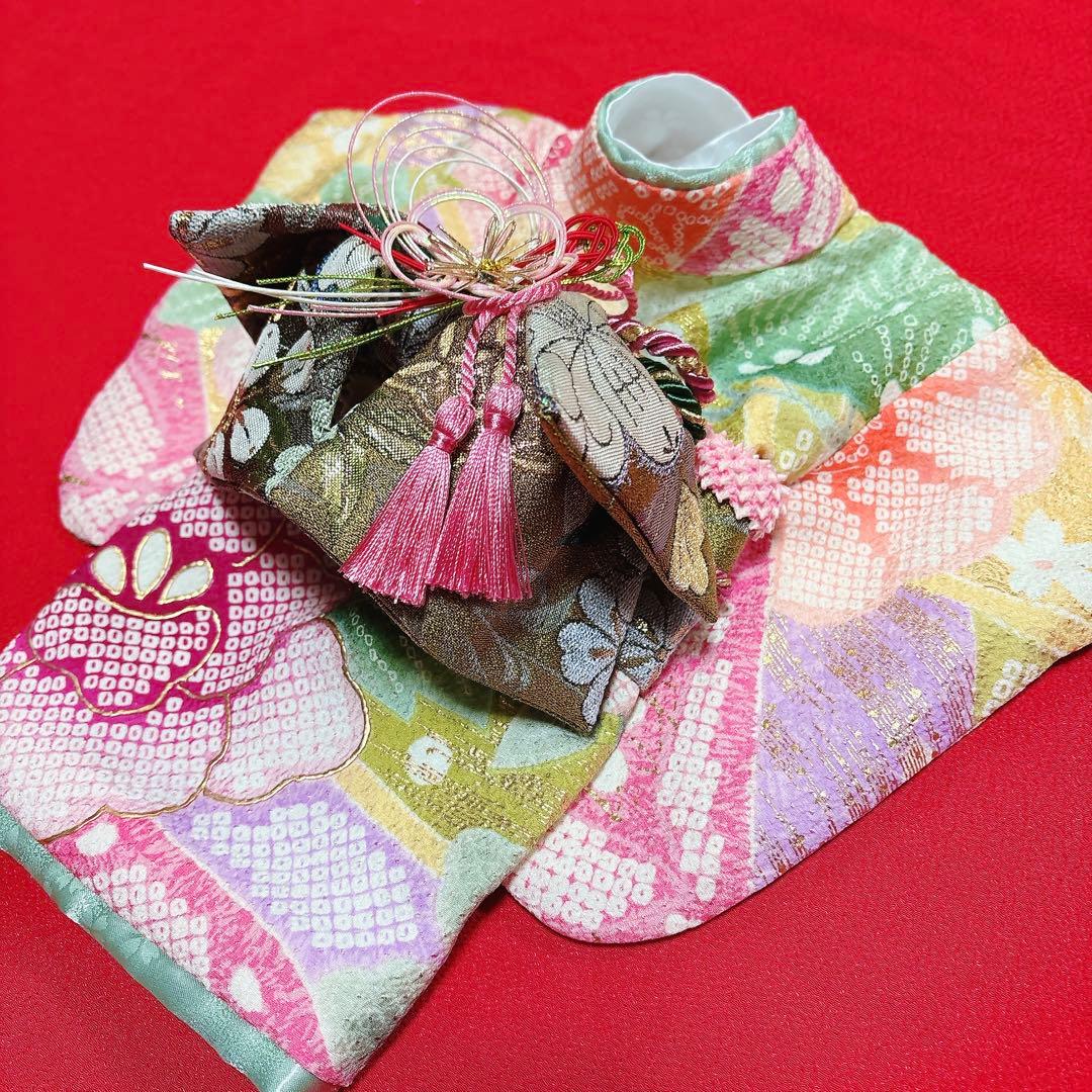 即納✨犬の着物✨犬用本格振袖着物 S パステル 正絹金彩入り