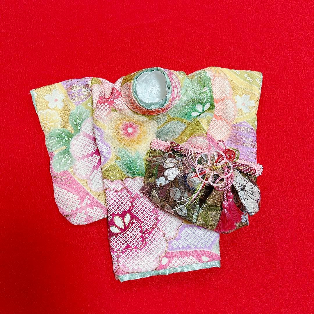 即納✨犬の着物✨犬用本格振袖着物 S パステル 正絹金彩入り