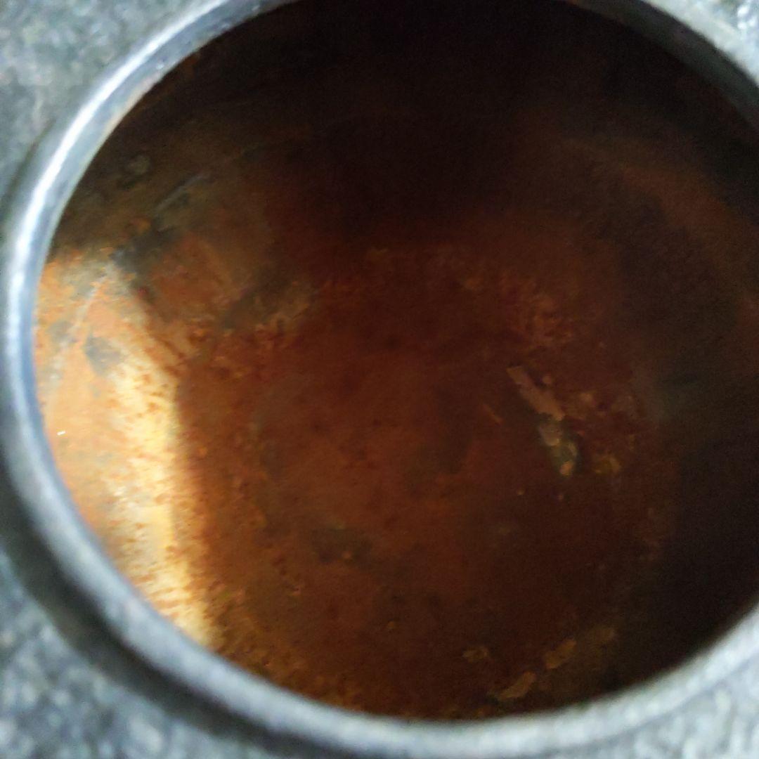 黒色鉄瓶 銅蓋付き 約20cm